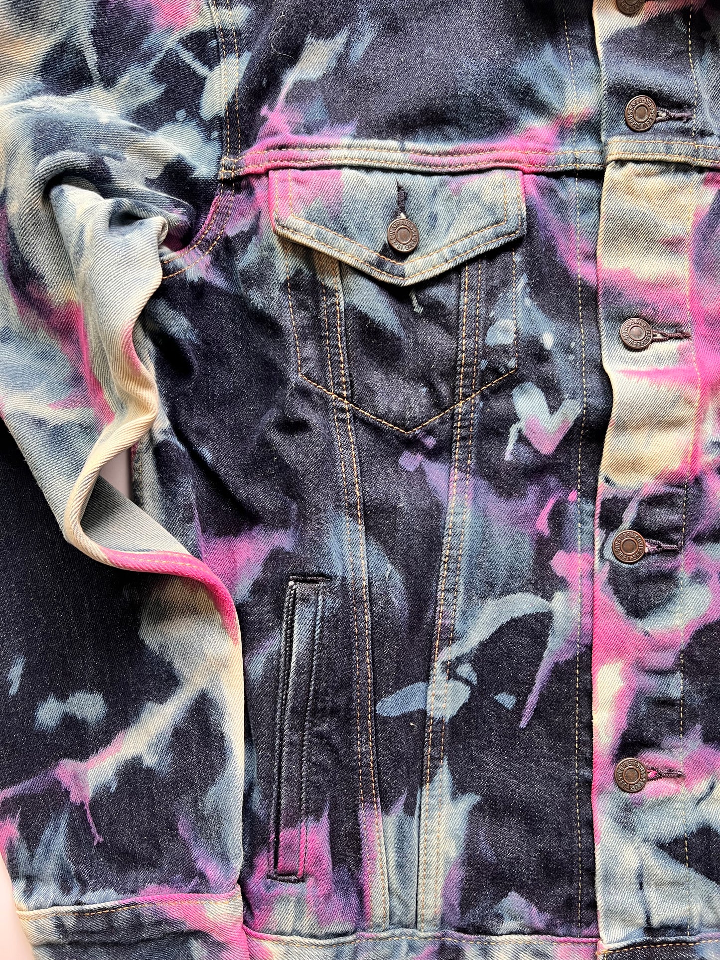 Sample Sale Marbled Denim Jacket