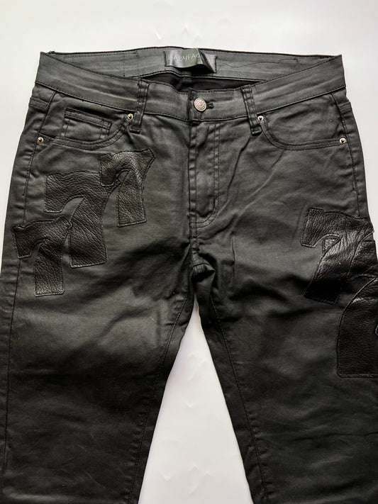 Sample Sale Waxed Leather 777s Jeans