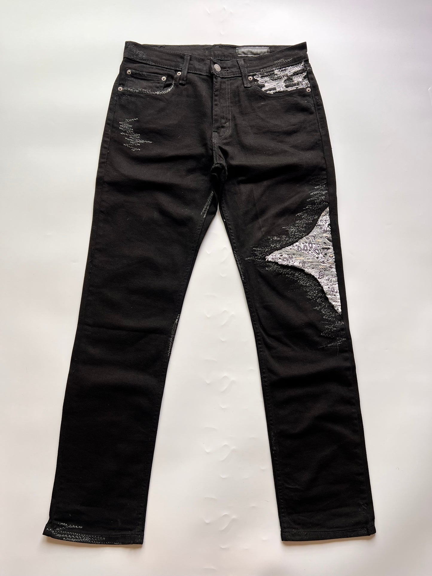 Sample Sale Knee Repair Jeans Black