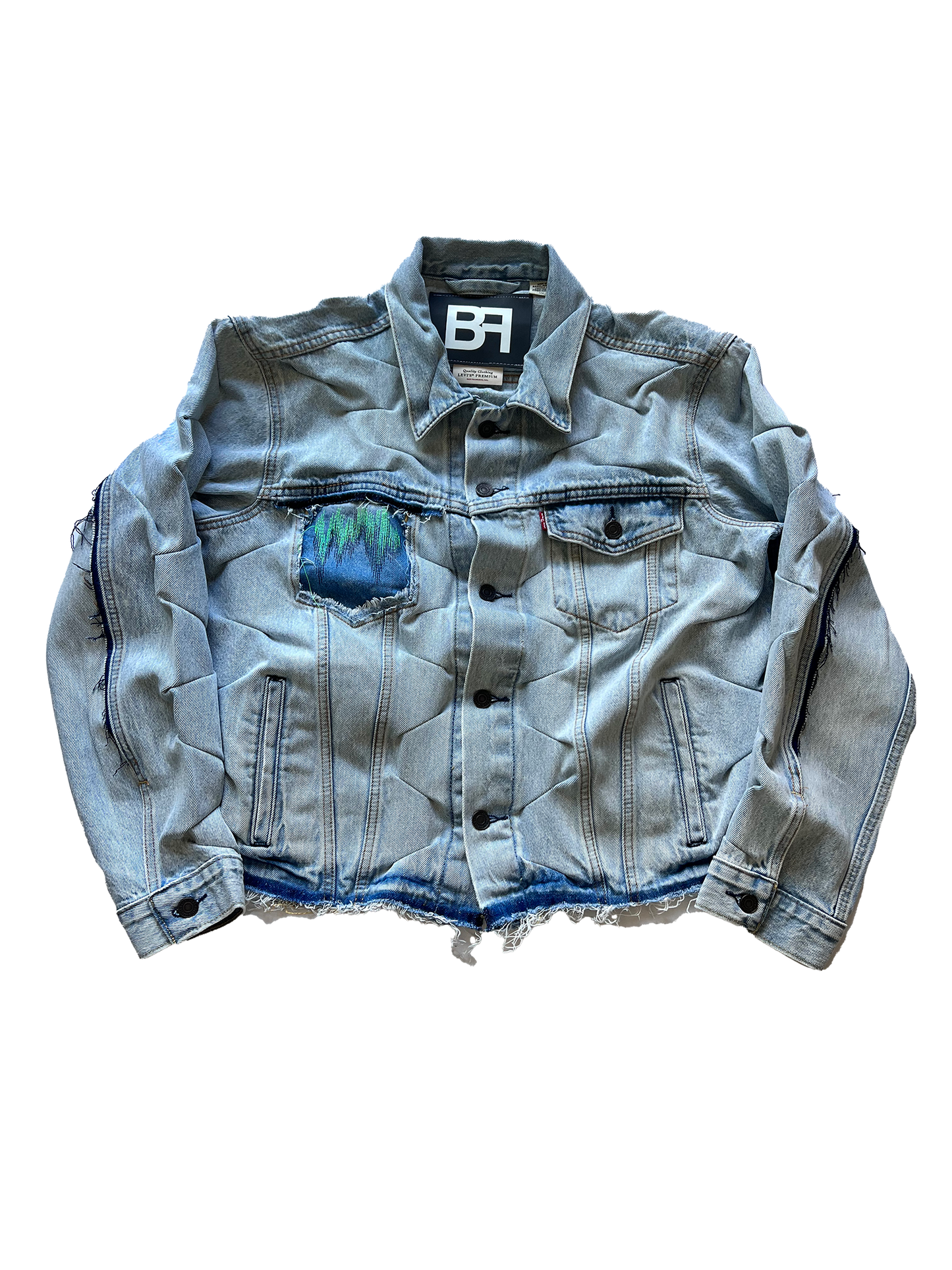 Distortion Denim Jacket Light Wash