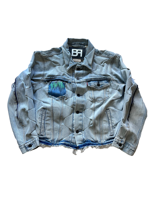 Distortion Denim Jacket Light Wash