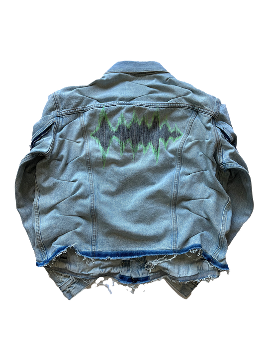 Distortion Denim Jacket Light Wash