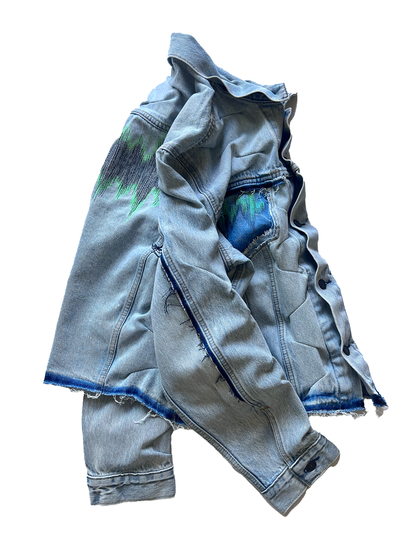 Distortion Denim Jacket Light Wash