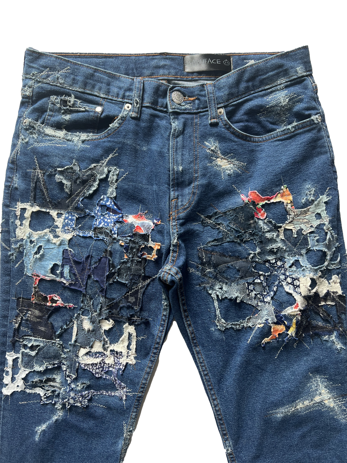 BF Boro Jeans Dark Wash