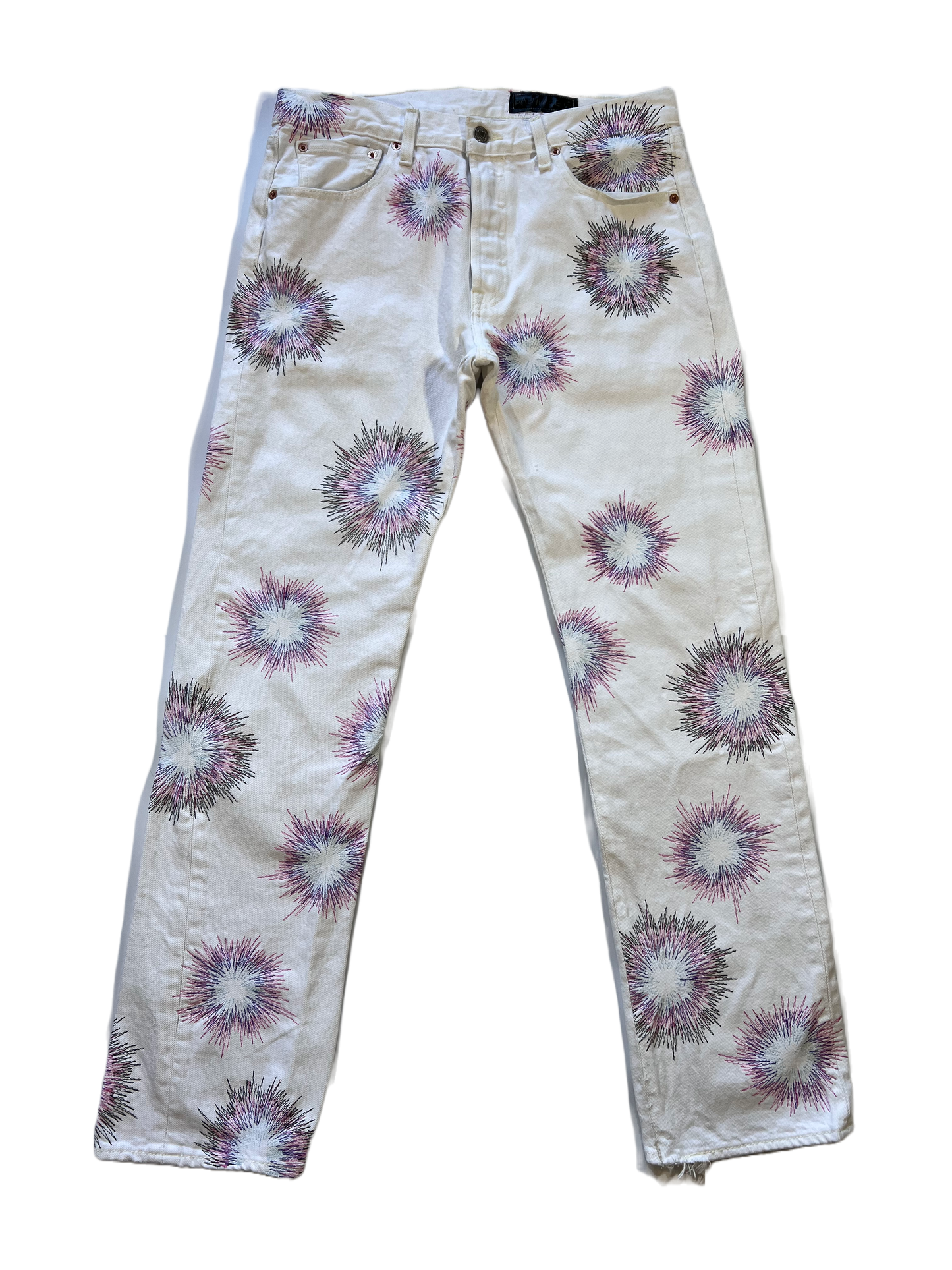 Firework Stitch Denim White/Multi