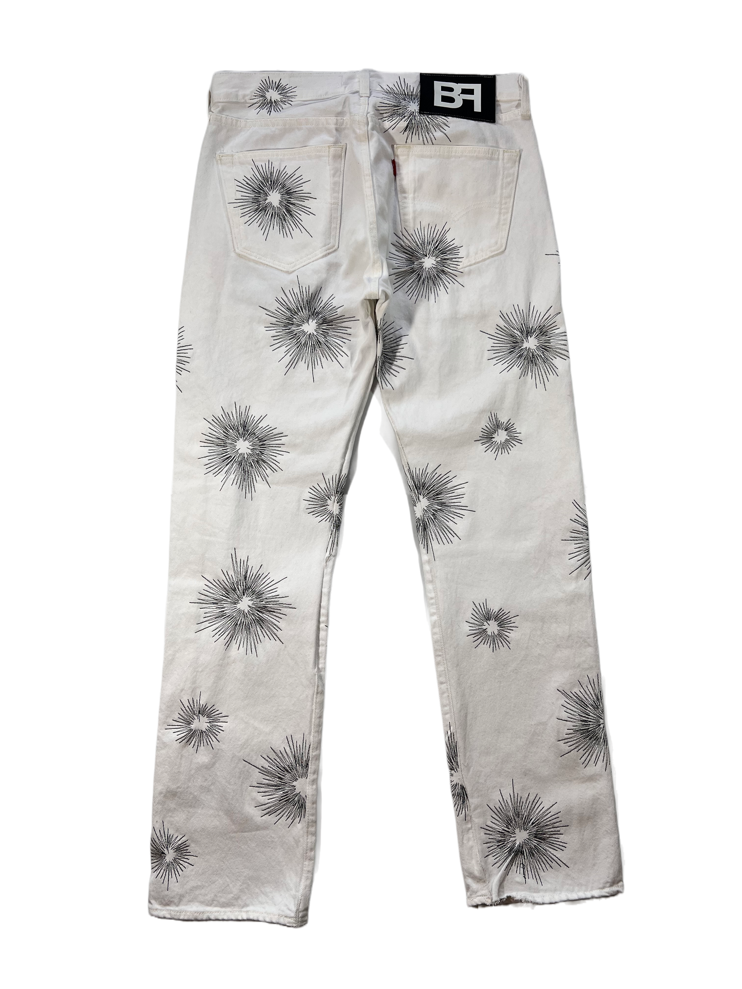 Firework Stitch Denim White/Black