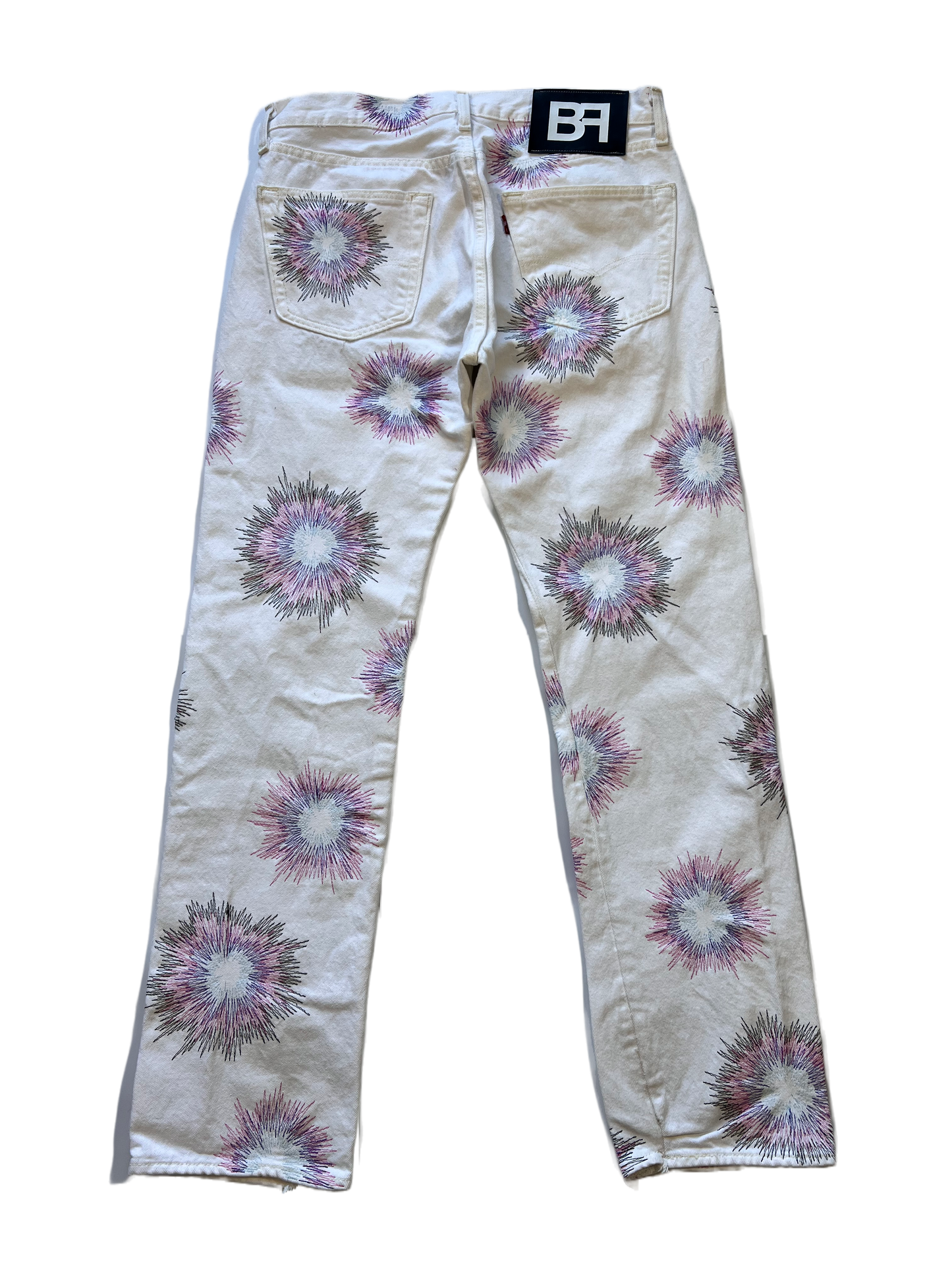 Firework Stitch Denim White/Multi