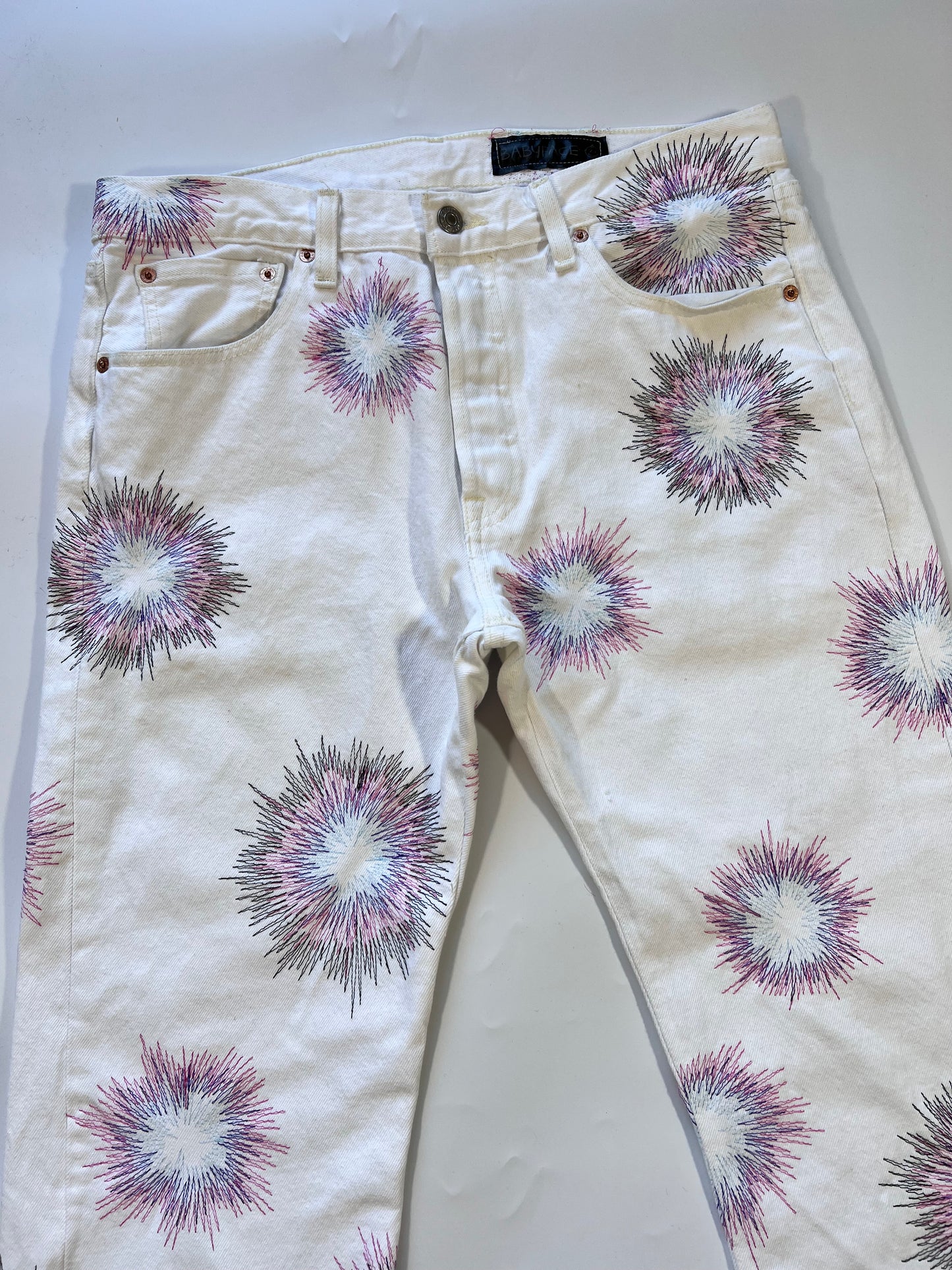 Firework Stitch Denim White/Multi